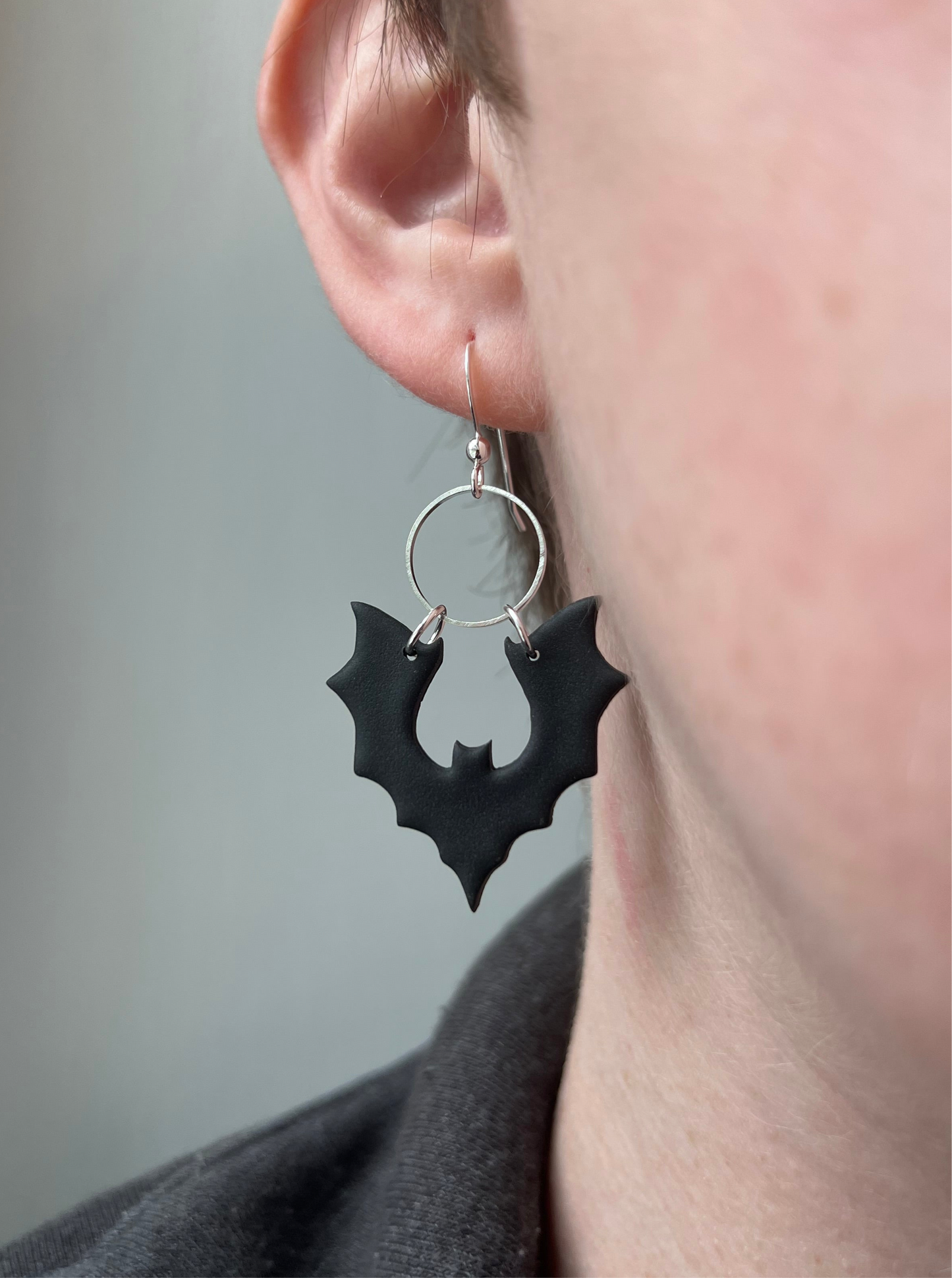 Hanging Bat Earrings