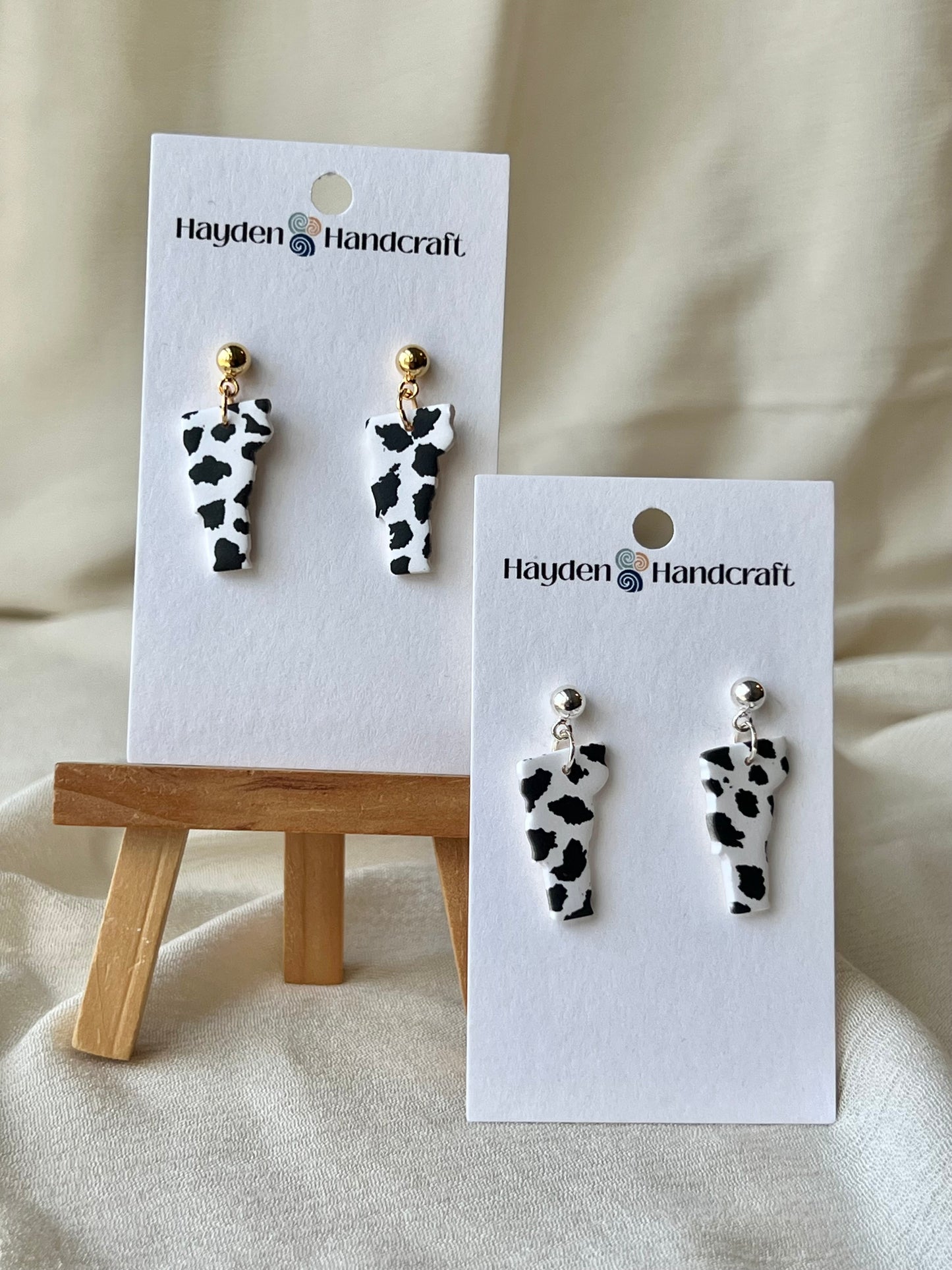 Cow Print Vermont Earrings