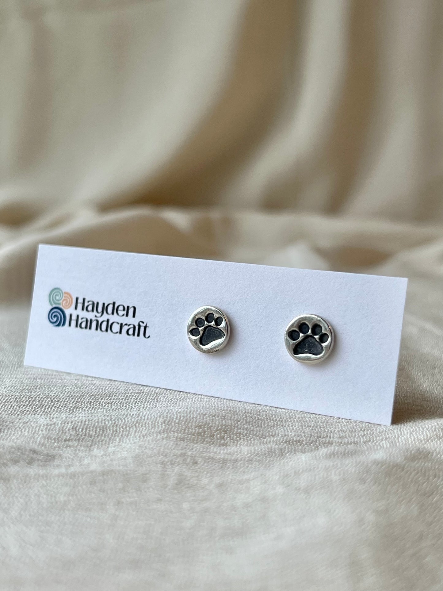 Paw Print Studs