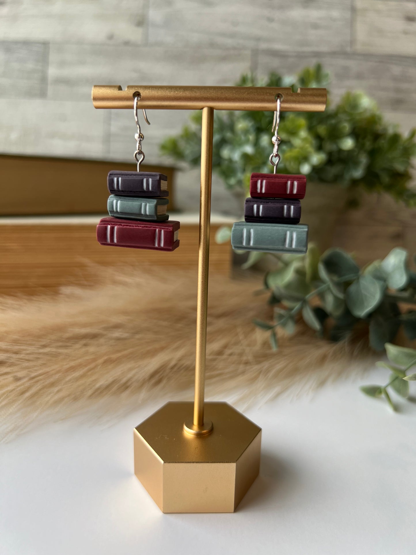 Book Stack Earrings