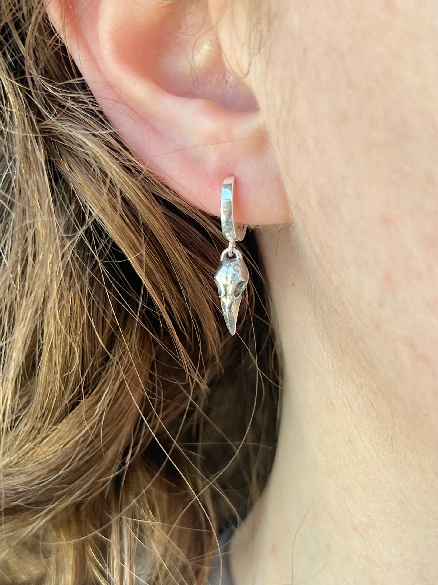 Raven Skull Earrings