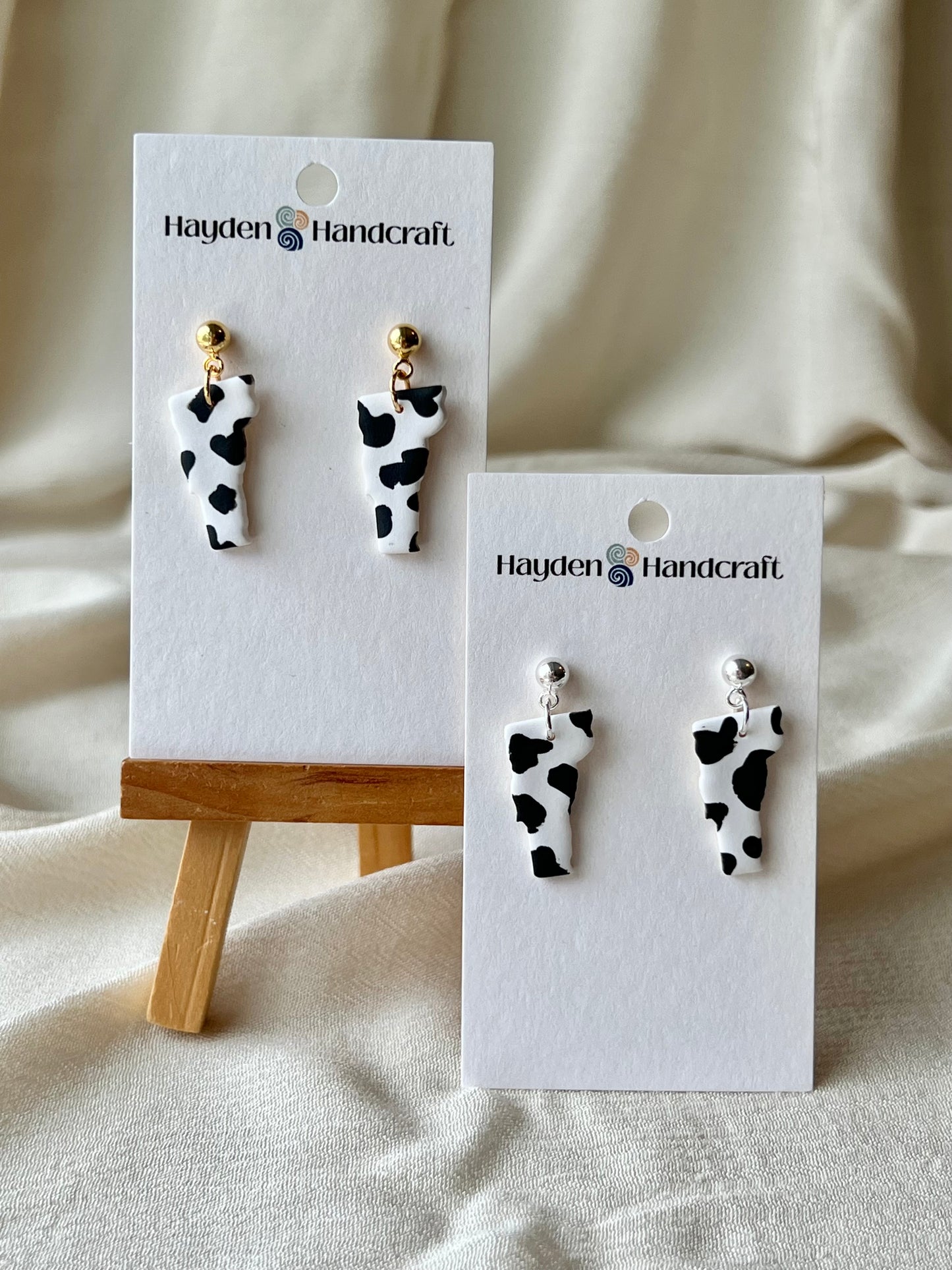 Cow Print Vermont Earrings