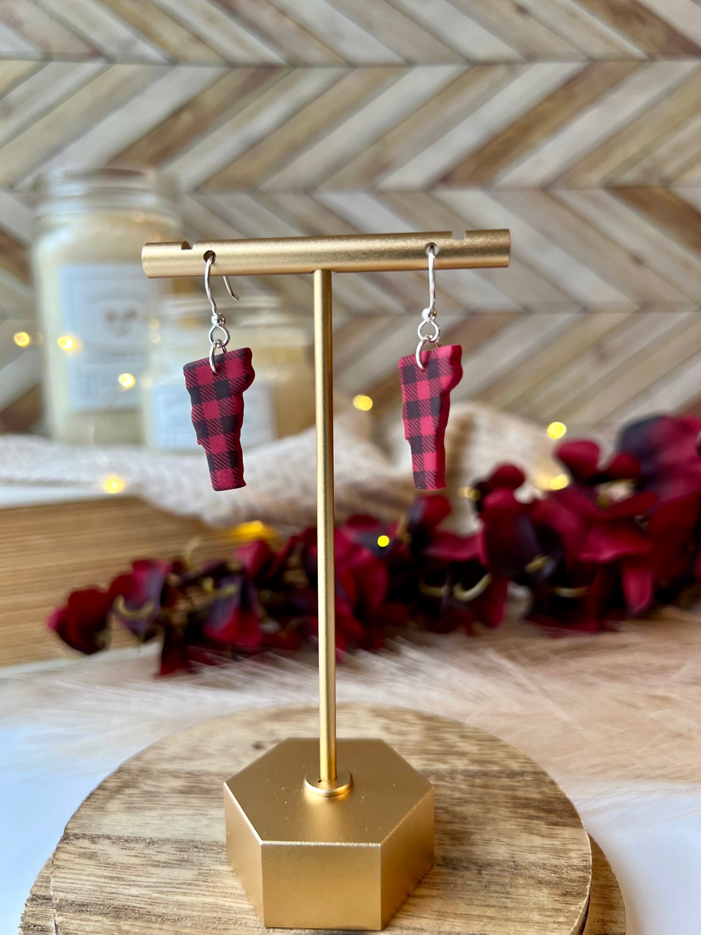 Buffalo Plaid Vermont Earrings