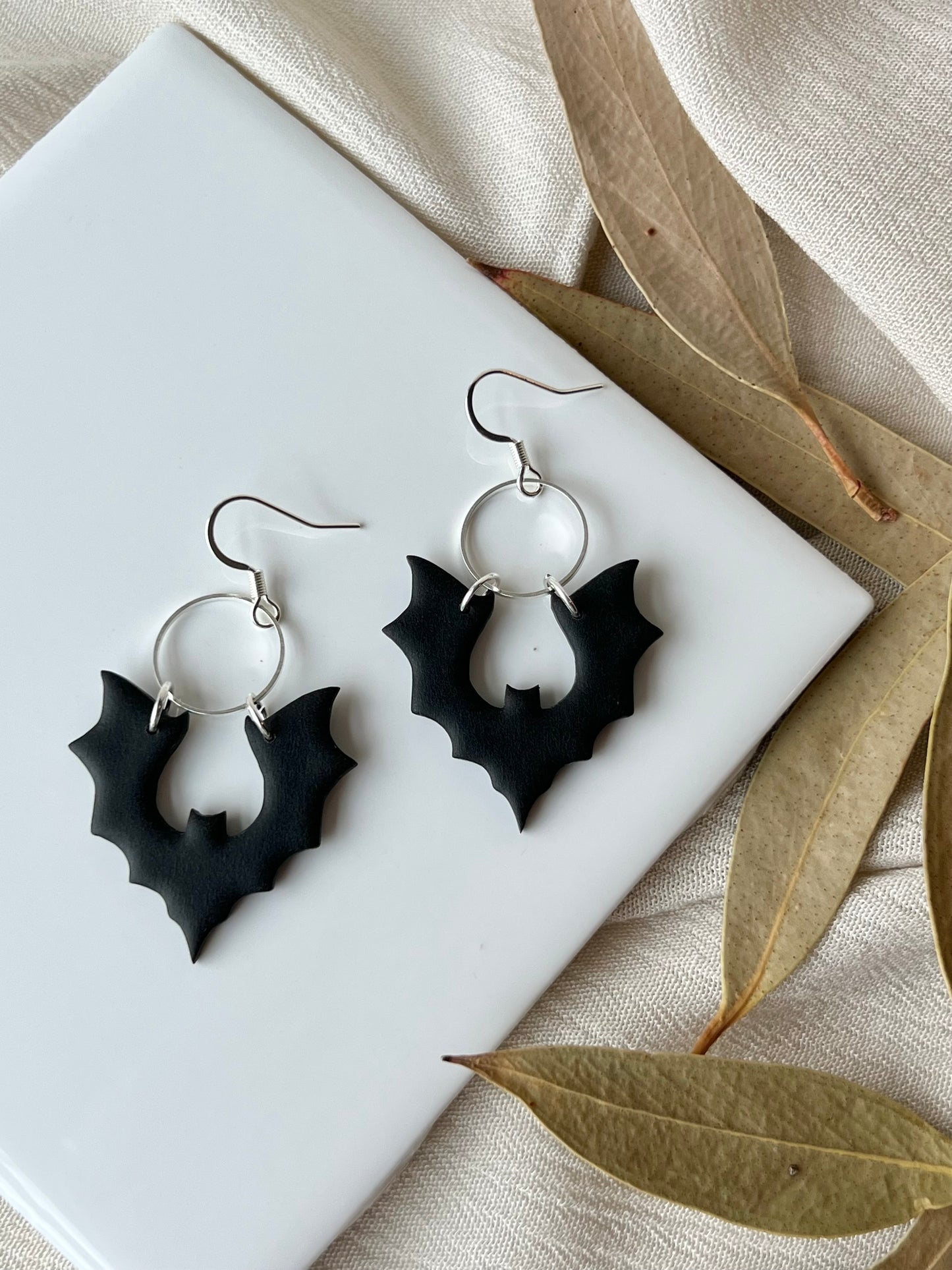 Hanging Bat Earrings