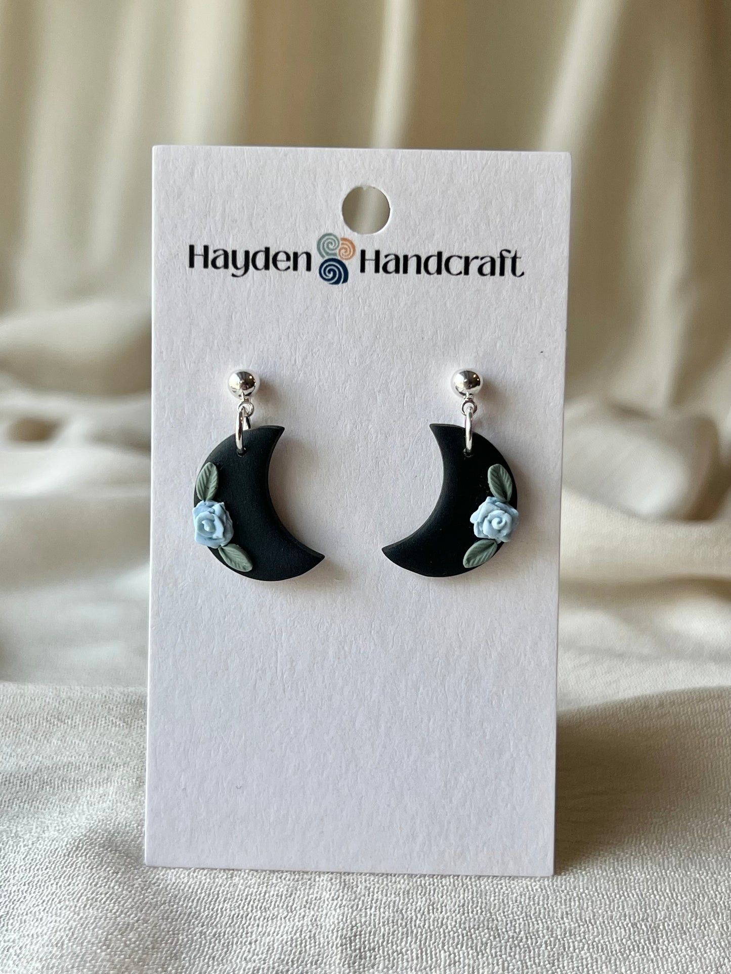 Floral Moon Earrings