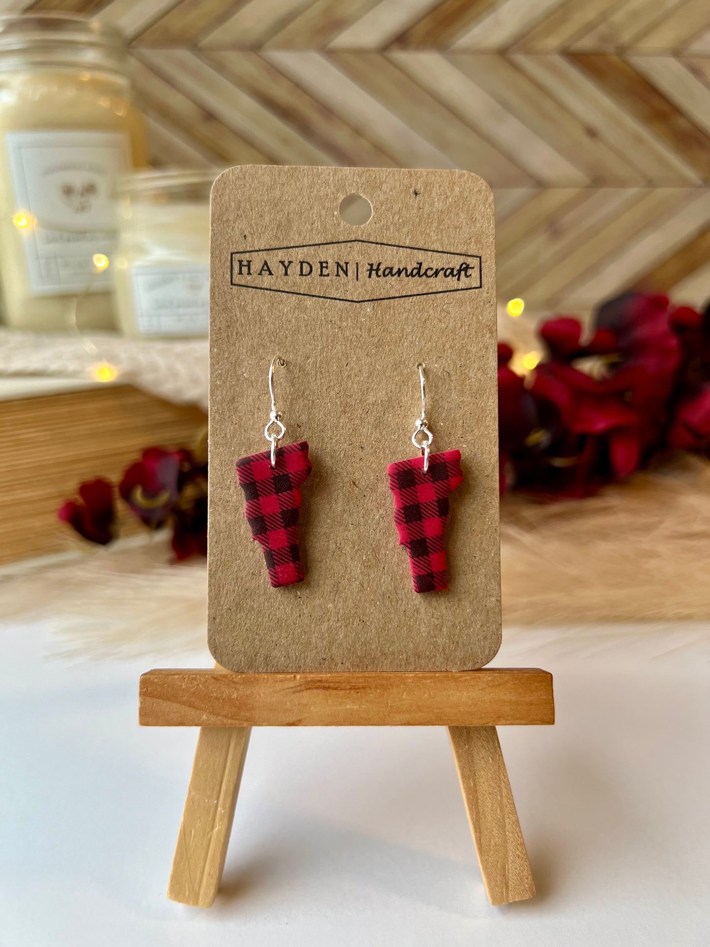 Buffalo Plaid Vermont Earrings