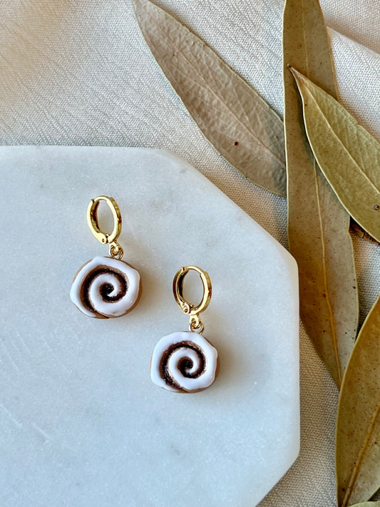 Cinnamon Roll Earrings