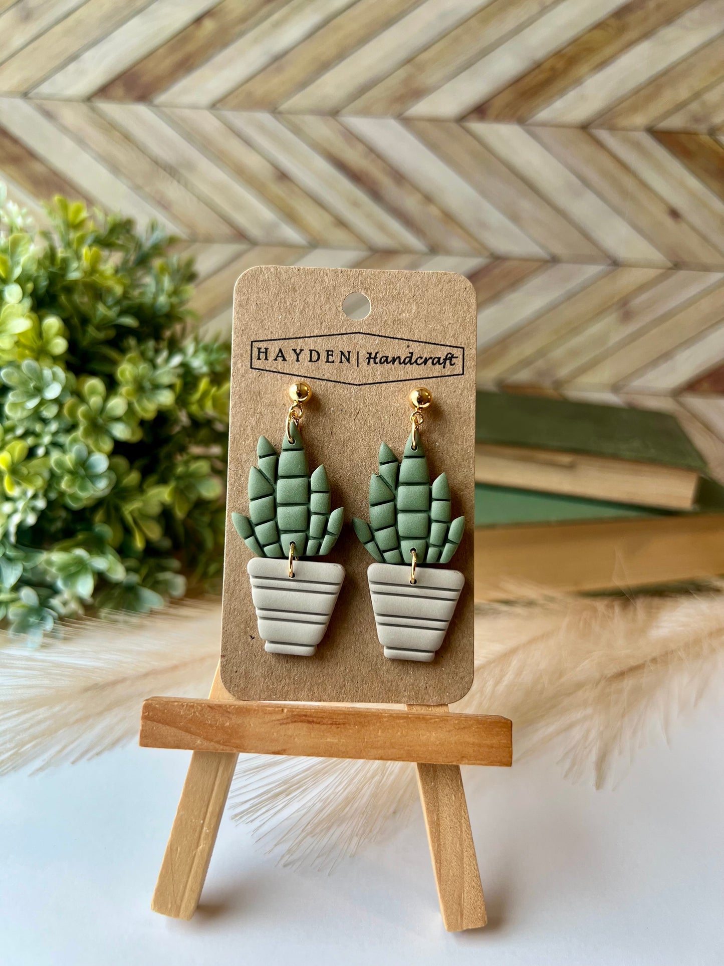 Snake Plant Earrings