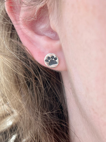 Paw Print Studs