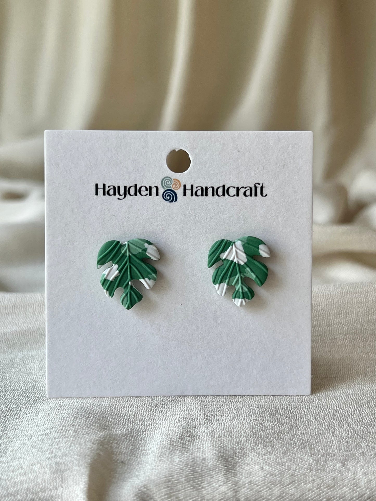 Variegated Monstera Studs