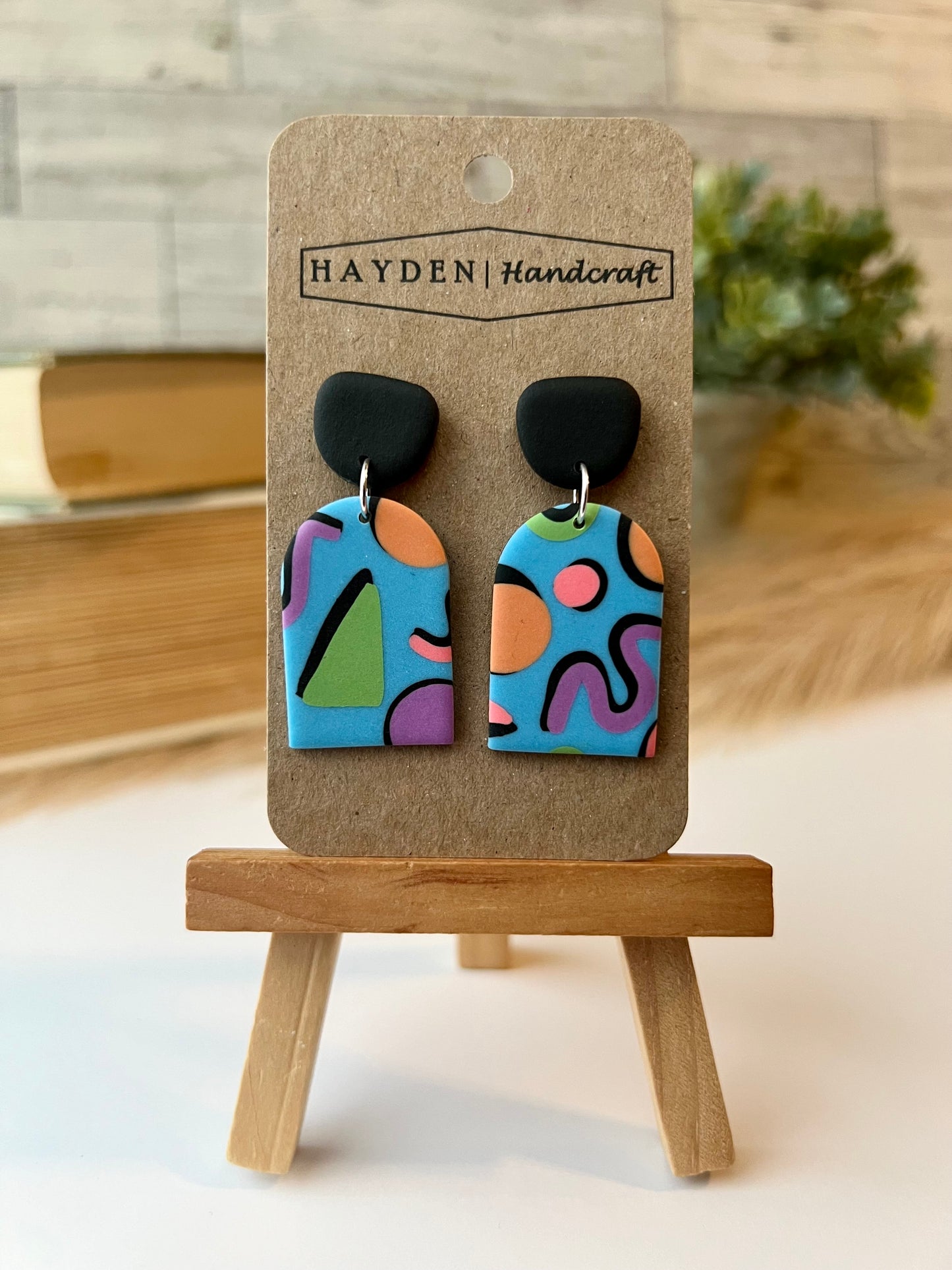 Retro Neon Shapes Earrings