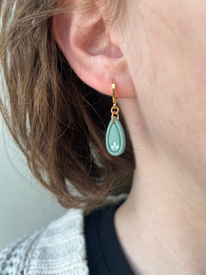 Seafoam Teardrop Earrings