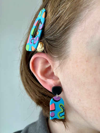 Retro Neon Shapes Earrings