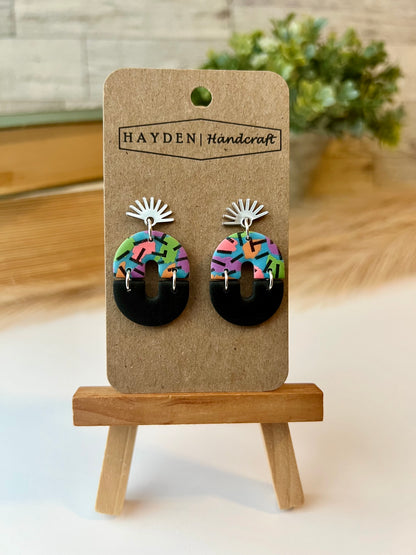 Retro Neon Sprinkles Earrings