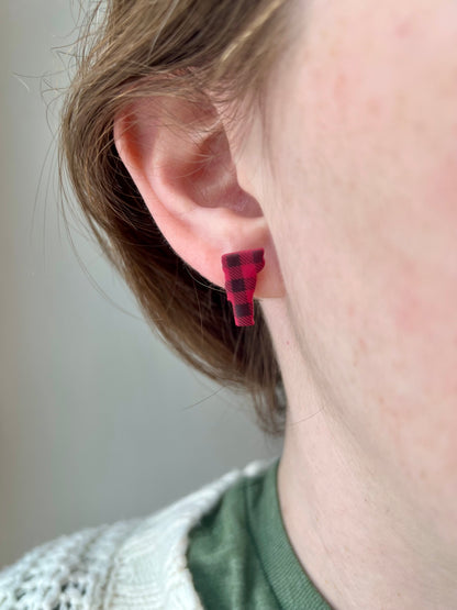 Buffalo Plaid Vermont Studs