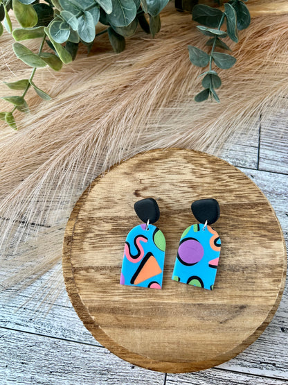 Retro Neon Shapes Earrings