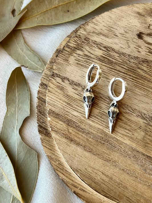 Raven Skull Earrings