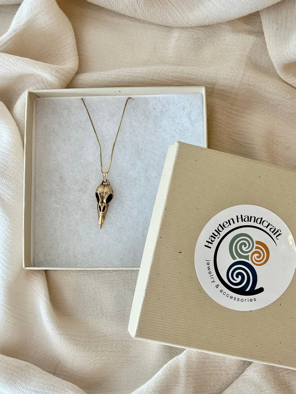 Raven Skull Necklace