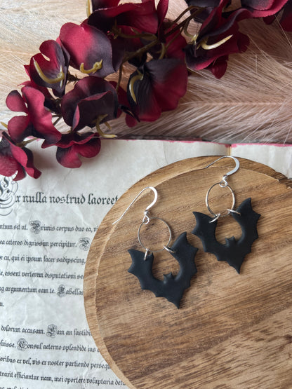 Hanging Bat Earrings