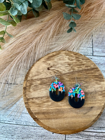 Retro Neon Sprinkles Earrings