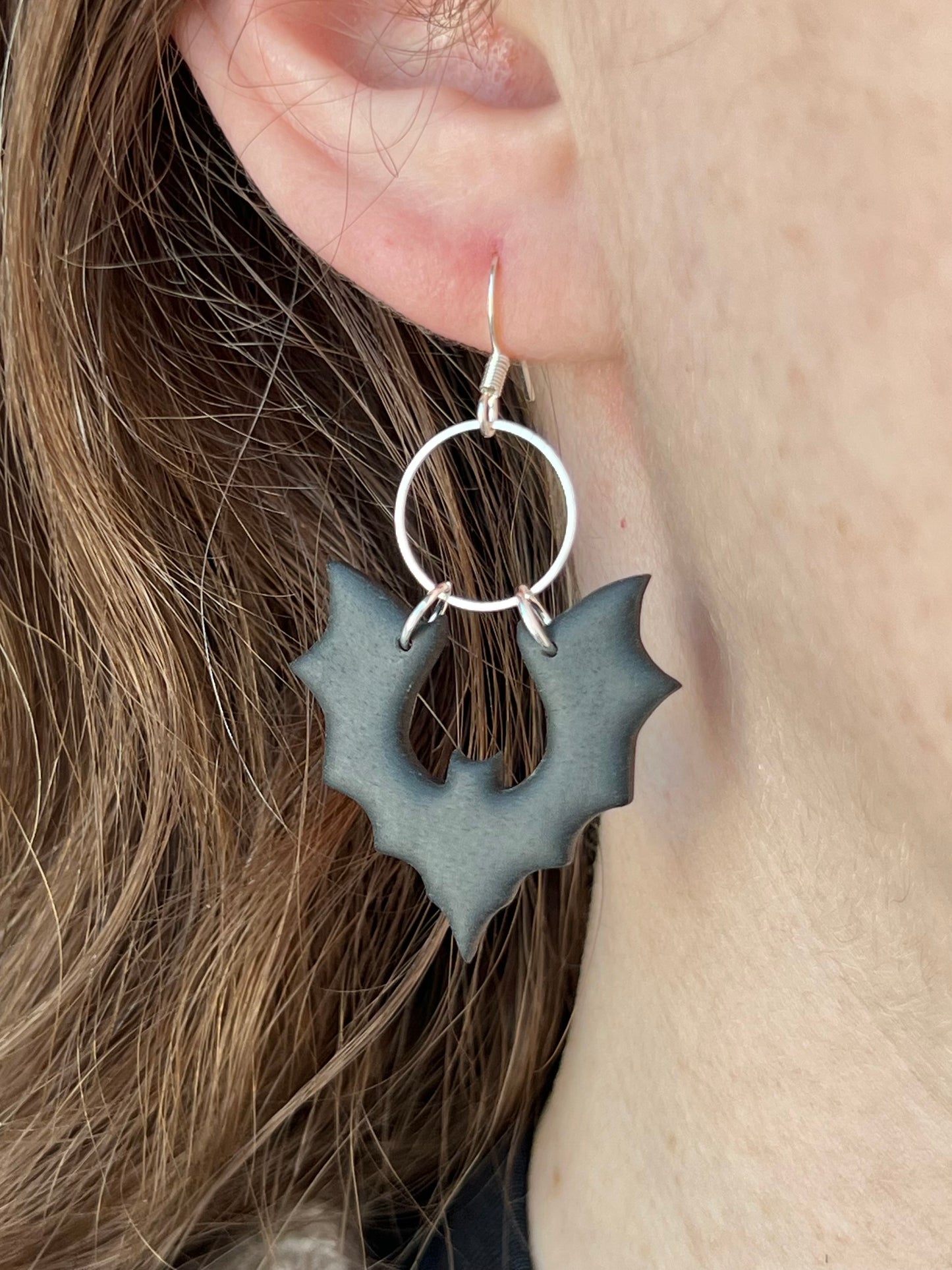 Hanging Bat Earrings