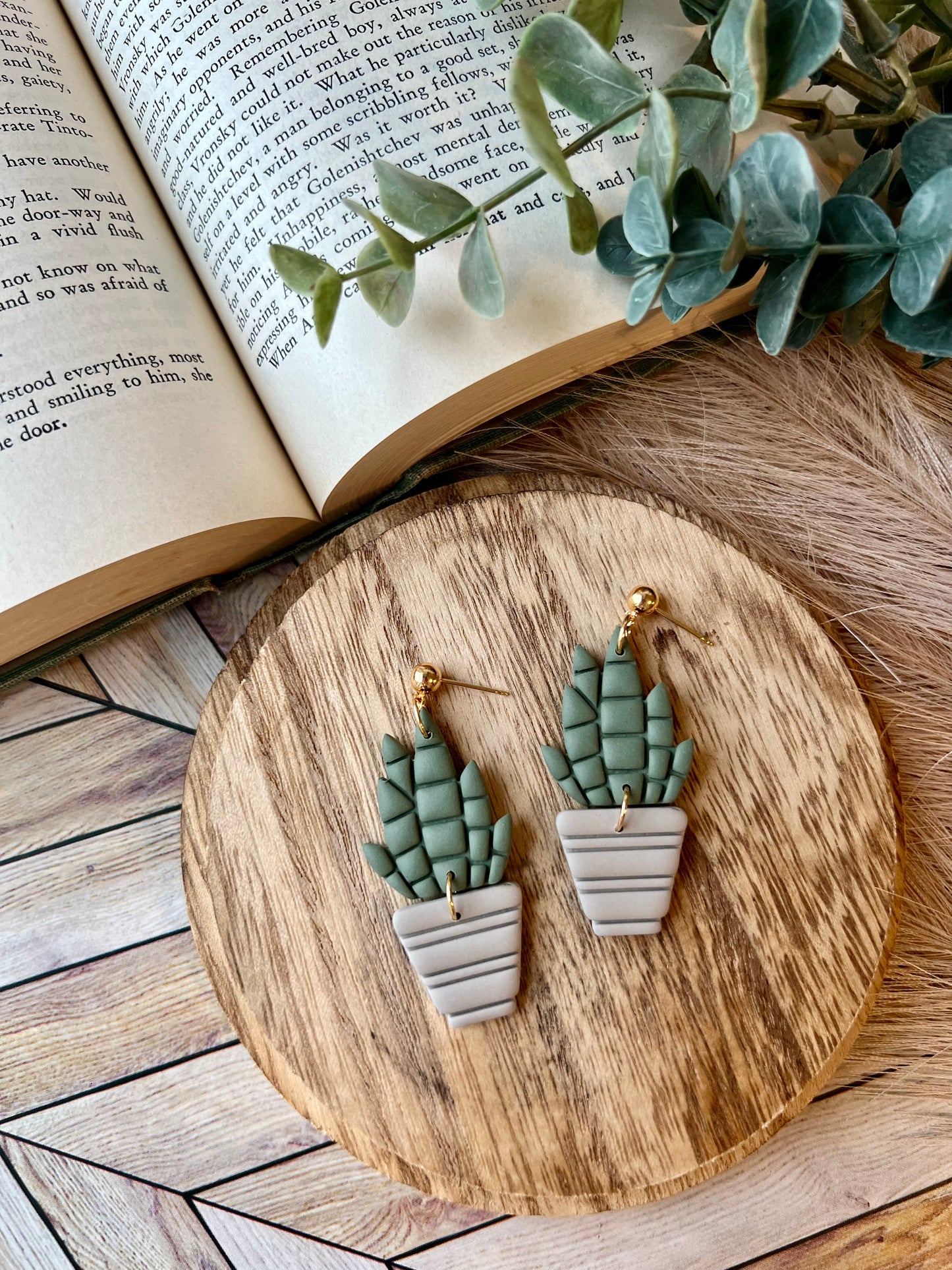 Snake Plant Earrings