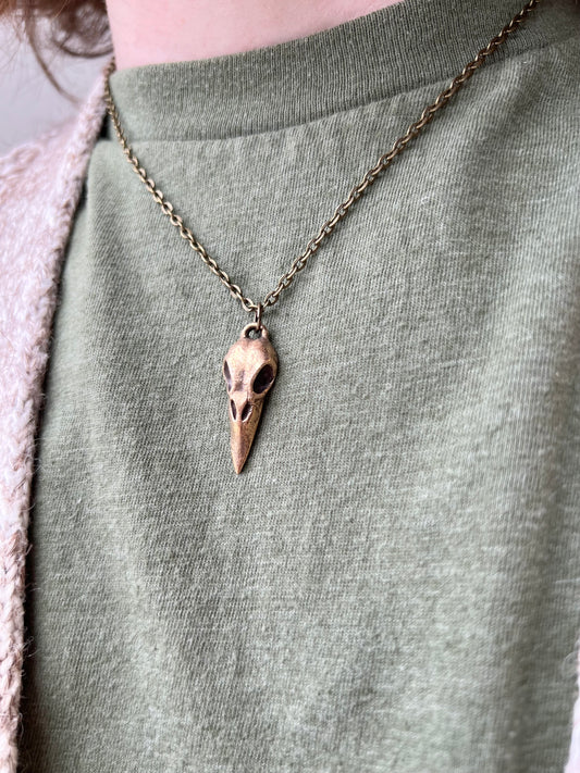 Raven Skull Necklace