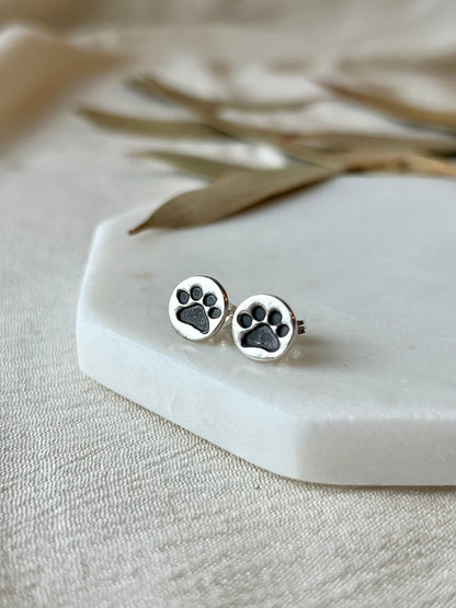 Paw Print Studs