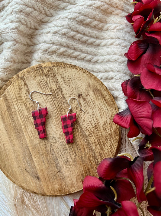 Buffalo Plaid Vermont Earrings