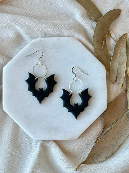Hanging Bat Earrings