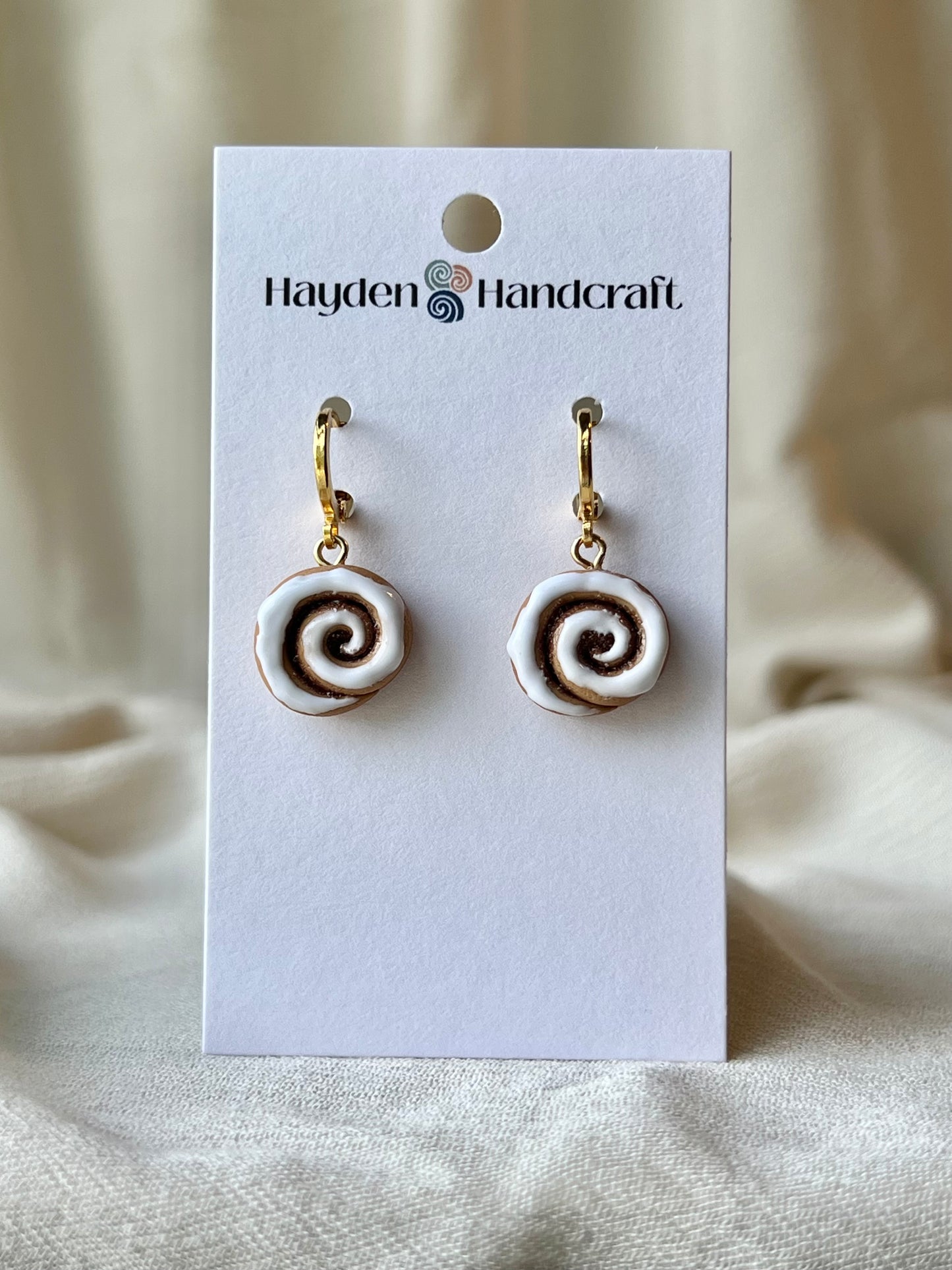 Cinnamon Roll Earrings
