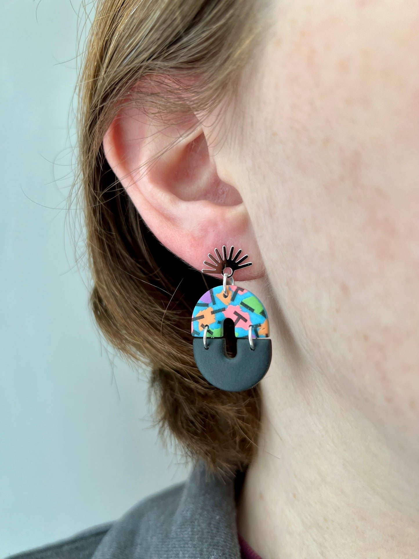 Retro Neon Sprinkles Earrings