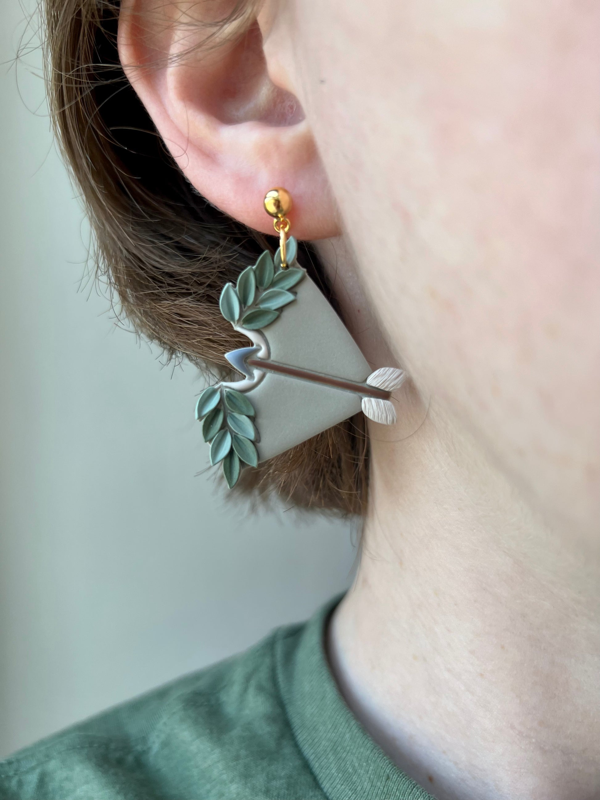 Bow and arrow earrings clearance