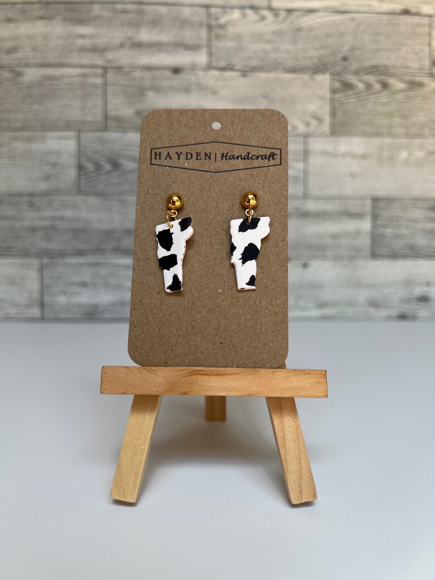 Cow Print Vermont Earrings