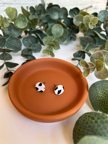 Cow Print Studs